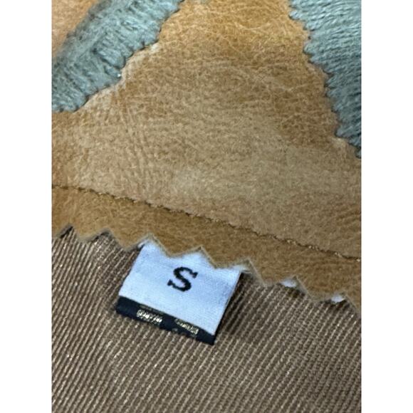 Vintage DA-NANG S Brown Distressed Leather Ribbed Knit Waistband Bomber Jacket - Picture 13 of 16